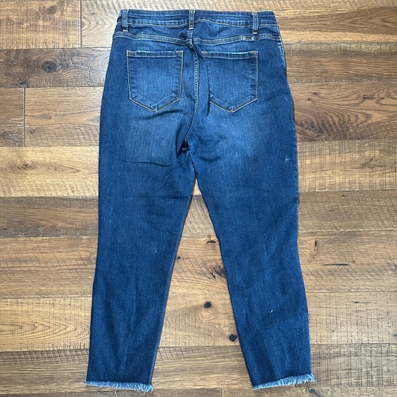KanCan Dark Blue Distressed Ankle Jeans - Picture 5 of 6